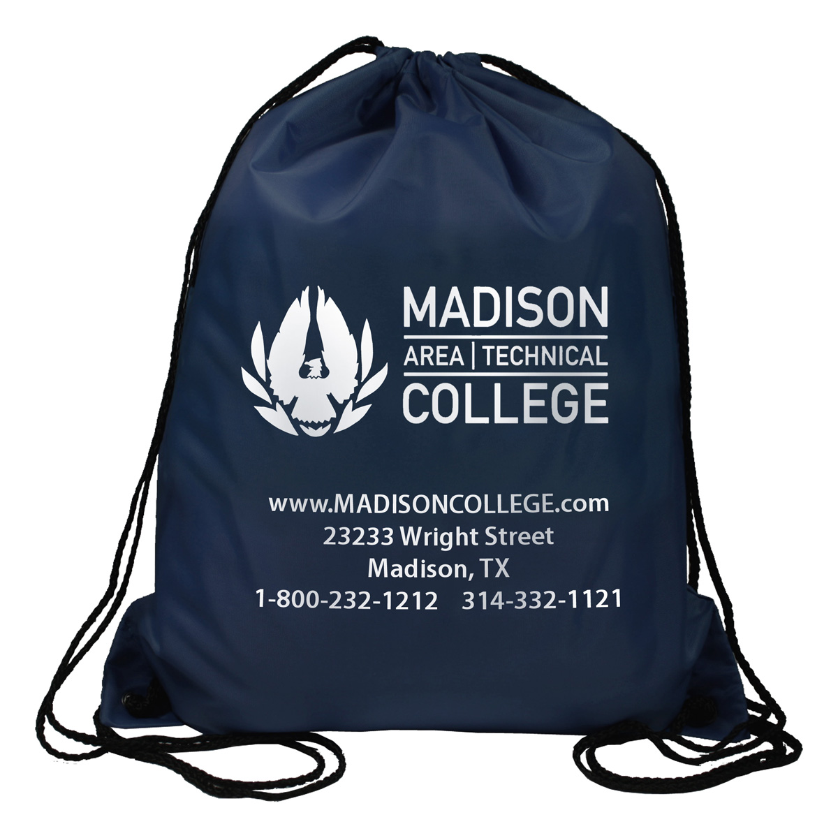 "Ventoux" 210D Polyester Drawstring Cinch Pack Backpack (Overseas) 1