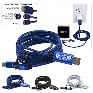 "OSLO" 5-in-1 Braided 6%27 Long Cell Phone Charging Cable 1 "OSLO" 5-in-1 Braided 6%27 Long Cell Phone Charging Cable 1