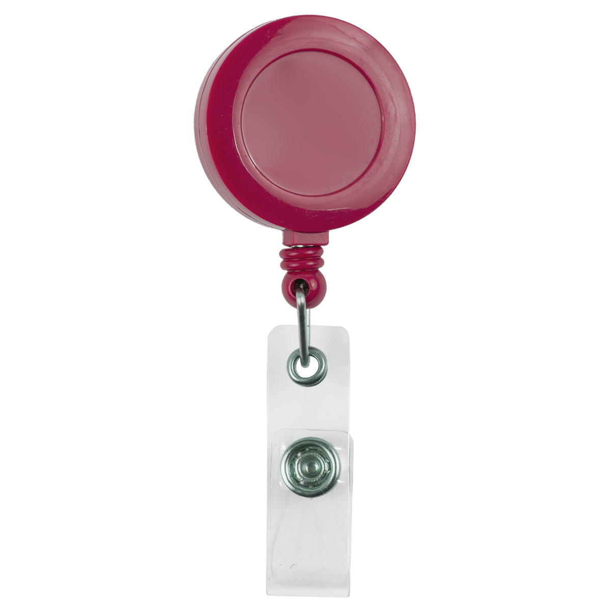 "Lorain VL" Round Retractable Badge Reel & Badge Holder w/Metal Slip Clip Backing (Full Color) 1