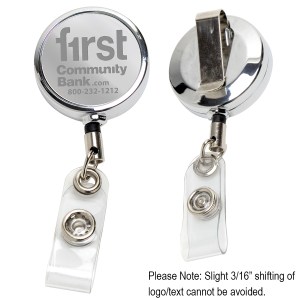 "Dublin Chrome LZ" Laser Engraved Solid Metal Retractable Badge Reel & Badge Holder 1 "Dublin Chrome LZ" Laser Engraved Solid Metal Retractable Badge Reel & Badge Holder 1