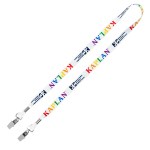 "ROMEO" 5/8" Dual Attachment Soft & Smooth Sublimation Lanyard 1 "ROMEO" 5/8" Dual Attachment Soft & Smooth Sublimation Lanyard 1