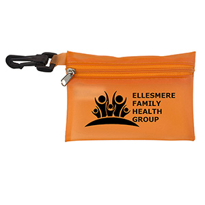 "Bali" Translucent Zipper Storage Pouch w/Plastic Hook (Overseas) 1