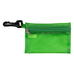 "Bali" Translucent Zipper Storage Pouch w/Plastic Hook (Overseas) 1
