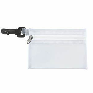 "Bali" Translucent Zipper Storage Pouch w/Plastic Hook (Overseas) 1