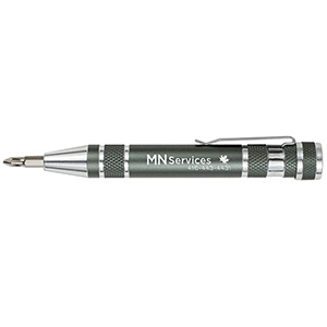 "Great Eight" 8 Bit Metal Screwdriver Tool Kit w/Metal Clip 1