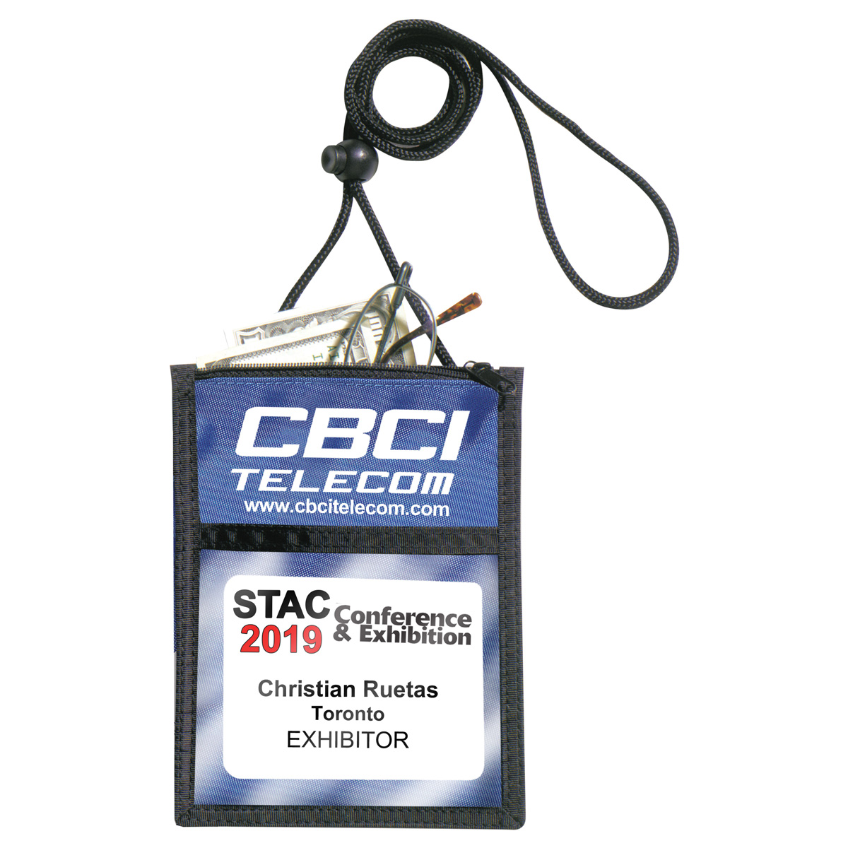 "Closer" 420D Polyester 5 Function Trade Show Badgeholder & Neck Wallet 1