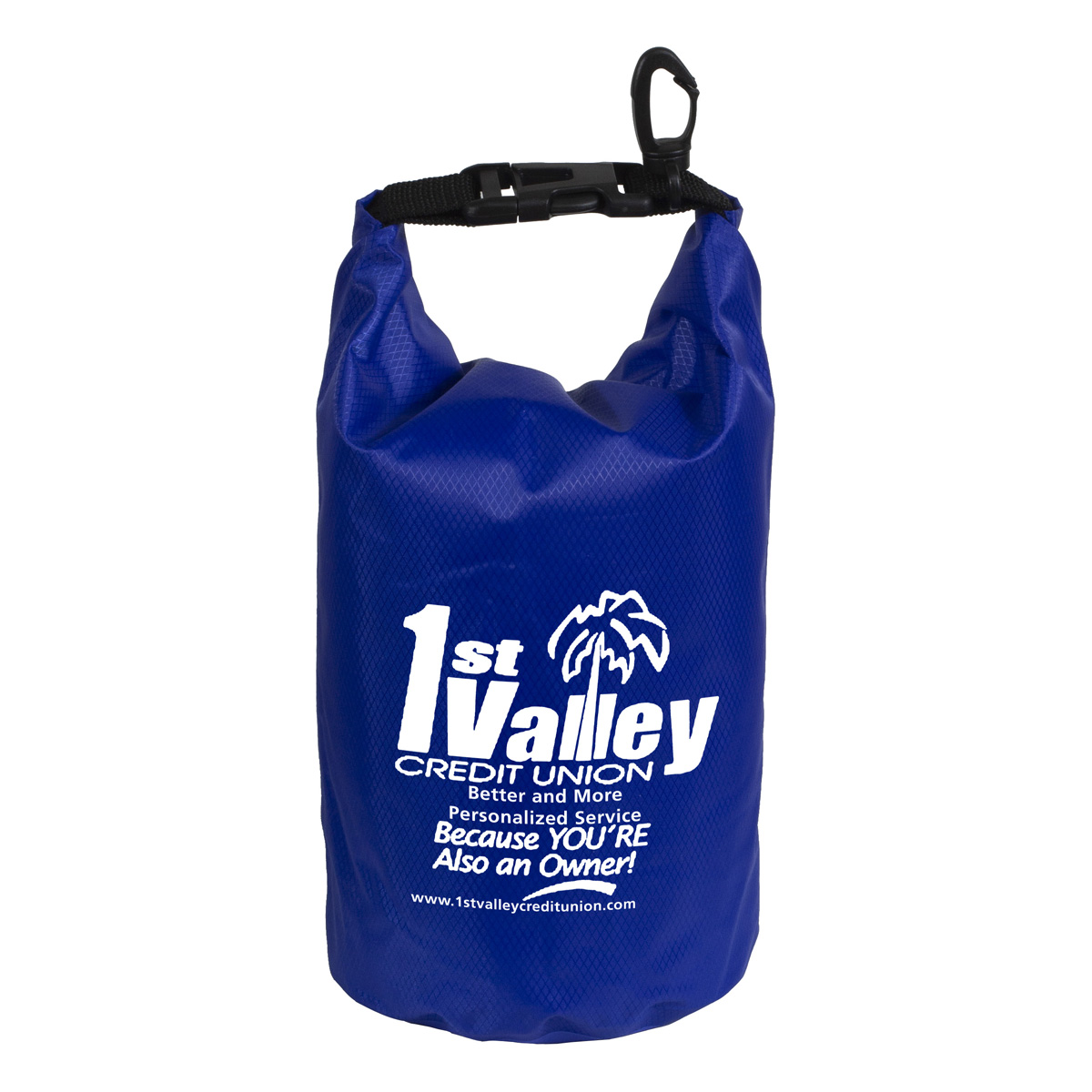 7" W x 11" H "The Navagio" 2.5 Liter Water Resistant Dry Bag With Clear Pocket Window 1