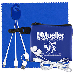 "TechMesh Hang Pro" Mobile Tech Charging Cable Kit in Mesh Zipper Pouch 1