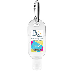 1.0 oz Hand Sanitizer Antibacterial Gel in Flip-Top Bottle with Carabiner 1 1.0 oz Hand Sanitizer Antibacterial Gel in Flip-Top Bottle with Carabiner 1
