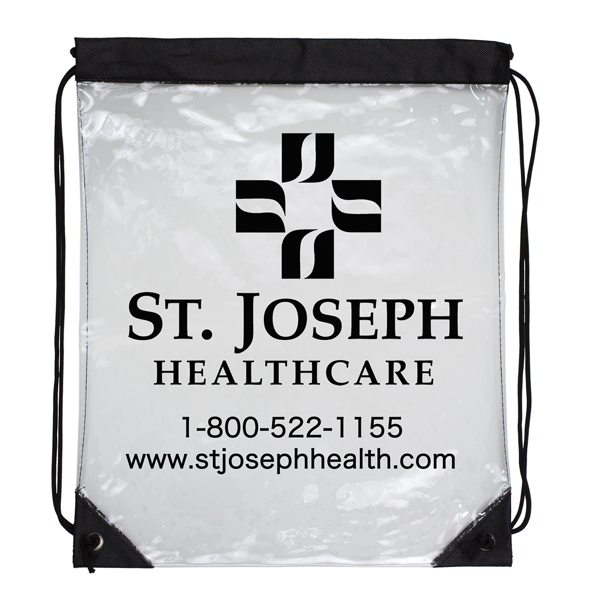 "Everest" Tall Clear Drawstring Cinch Pack Backpack 1