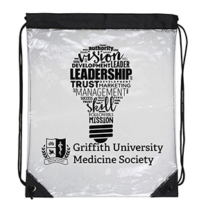 "Everest" Tall Clear Drawstring Cinch Pack Backpack 1