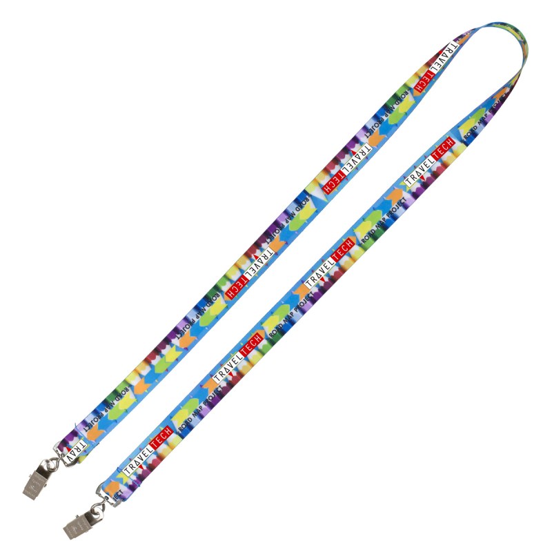 "OWEN" 3/4" Width Dual Attachment Super Soft Polyester Multi-Color Sublimation Lanyard 1 "OWEN" 3/4" Width Dual Attachment Super Soft Polyester Multi-Color Sublimation Lanyard 1