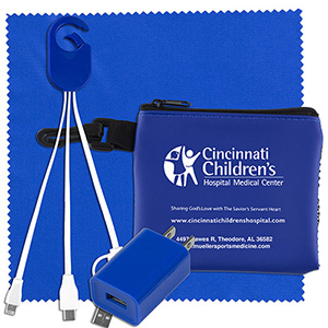 "TechMesh Jumbo" Tech Home & Travel Kit w/Cleaning Cloth & Wall Charger 1