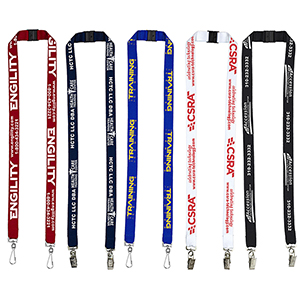 "RICARDO" 3/4" Dual Attachment Polyester Silkscreen Lanyard with FREE Breakaway Safety Release 1 "RICARDO" 3/4" Dual Attachment Polyester Silkscreen Lanyard with FREE Breakaway Safety Release 1