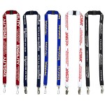 "RICARDO" 3/4" Dual Attachment Polyester Silkscreen Lanyard with FREE Breakaway Safety Release 1 "RICARDO" 3/4" Dual Attachment Polyester Silkscreen Lanyard with FREE Breakaway Safety Release 1