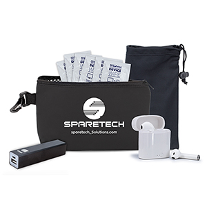 "POWERZIP" 7 pcs Tech Kit in Black Mesh Zipper Pouch 1 "POWERZIP" 7 pcs Tech Kit in Black Mesh Zipper Pouch 1