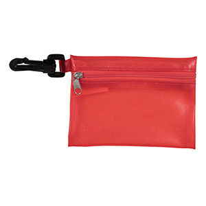 "Bali" Translucent Zipper Storage Pouch w/Plastic Hook 1