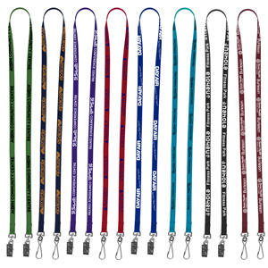 "Belmont" 3/8" Import Air Ship Width Dual Attachment Silkscreen Polyester Lanyard 1 "Belmont" 3/8" Import Air Ship Width Dual Attachment Silkscreen Polyester Lanyard 1