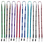 "Belmont" 3/8" Import Air Ship Width Dual Attachment Silkscreen Polyester Lanyard 1 "Belmont" 3/8" Import Air Ship Width Dual Attachment Silkscreen Polyester Lanyard 1