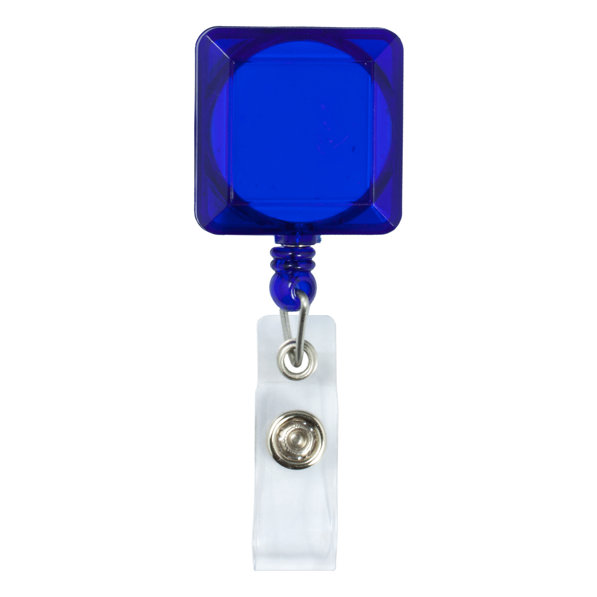 "Kent VL" Square Retractable Badge Reel & Badge Holder w/Metal Slip Clip (Spot Color) 1