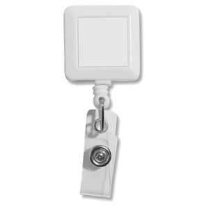"Kent VL" Square Retractable Badge Reel & Badge Holder w/Metal Slip Clip (Spot Color) 1