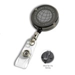 "Dublin Gunmetal LZ" Solid Metal Retractable Badge Reel & Badge Holder w/Laser Imprint 1 "Dublin Gunmetal LZ" Solid Metal Retractable Badge Reel & Badge Holder w/Laser Imprint 1