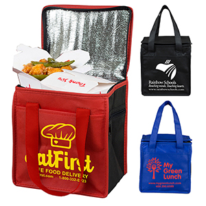 8"W x 8-1/2"H x 6"Gusset - "SUPER FROSTY" Insulated Food Delivery Bag – Lunch Size Tote (Overseas) 1