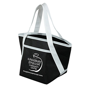 Zipper Cooler Tote, insulated tote bag, 6-pack size, convenient carry, picnic essential, beach trips 1