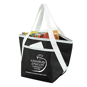 Zipper Cooler Tote, insulated tote bag, 6-pack size, convenient carry, picnic essential, beach trips 1