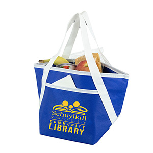 Zipper Cooler Tote, insulated tote bag, 6-pack size, convenient carry, picnic essential, beach trips 1
