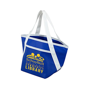 Zipper Cooler Tote, insulated tote bag, 6-pack size, convenient carry, picnic essential, beach trips 1