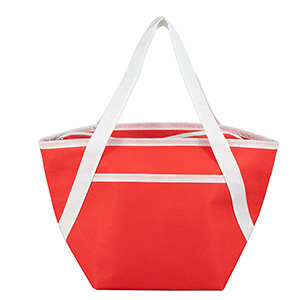 Zipper Cooler Tote, insulated tote bag, 6-pack size, convenient carry, picnic essential, beach trips 1