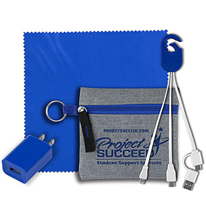 "Sundale" Mobile Tech Kit Charging Cables, Microfiber & Charging Cables in Zipper Kit 1