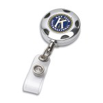 "Tiffin" Round Chrome Solid Metal Sport Retractable Badge Reel & Badge Holder 1 "Tiffin" Round Chrome Solid Metal Sport Retractable Badge Reel & Badge Holder 1