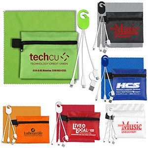 "ReCharge Zip" Mobile Tech Charging Cables in Zipper Pouch 1 "ReCharge Zip" Mobile Tech Charging Cables in Zipper Pouch 1