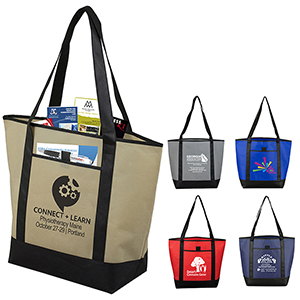 17-1/2"W x 13-1/2"H x 6"Gusset - "The CITY" Convention, Corporate, Travel, Beach and Boat Tote Bag 1 17-1/2"W x 13-1/2"H x 6"Gusset - "The CITY" Convention, Corporate, Travel, Beach and Boat Tote Bag 1