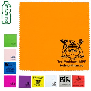 "ONECLEANSCREEN" 6" X 6" 100% Microfiber Recycled RPET Polyester Cleaning Cloth & Screen Cleaner 1 "ONECLEANSCREEN" 6" X 6" 100% Microfiber Recycled RPET Polyester Cleaning Cloth & Screen Cleaner 1