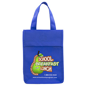 6-1/2"W x 9"H x 3 ½"Gusset - "BAG-IT" Value Priced Lightweight Lunch Tote Bag 1