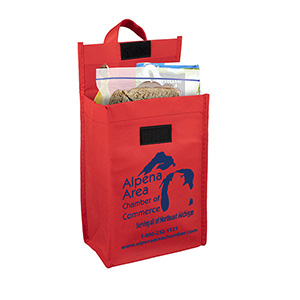 6-1/2"W x 9"H x 3 ½"Gusset - "BAG-IT" Value Priced Lightweight Lunch Tote Bag 1