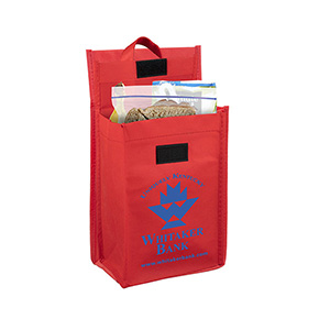 6-1/2"W x 9"H x 3 ½"Gusset - "BAG-IT" Value Priced Lightweight Lunch Tote Bag 1