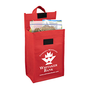 6-1/2"W x 9"H x 3 ½"Gusset - "BAG-IT" Value Priced Lightweight Lunch Tote Bag 1