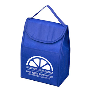 7"W x 10"H x 5"Gusset - "ARCTIC CHILL" Tall Insulated Cooler Lunch Tote with Hook & Loop Closure 1