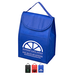 7"W x 10"H x 5"Gusset - "ARCTIC CHILL" Tall Insulated Cooler Lunch Tote with Hook & Loop Closure 1