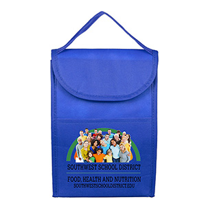 7"W x 10"H x 5"Gusset - "ARCTIC CHILL" Tall Insulated Cooler Lunch Tote with Hook & Loop Closure 1