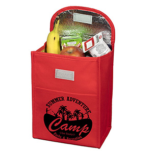 7"W x 10"H x 5"Gusset - "ARCTIC CHILL" Tall Insulated Cooler Lunch Tote with Hook & Loop Closure 1