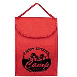 7"W x 10"H x 5"Gusset - "ARCTIC CHILL" Tall Insulated Cooler Lunch Tote with Hook & Loop Closure 1