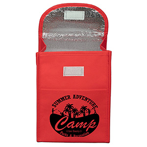 7"W x 10"H x 5"Gusset - "ARCTIC CHILL" Tall Insulated Cooler Lunch Tote with Hook & Loop Closure 1