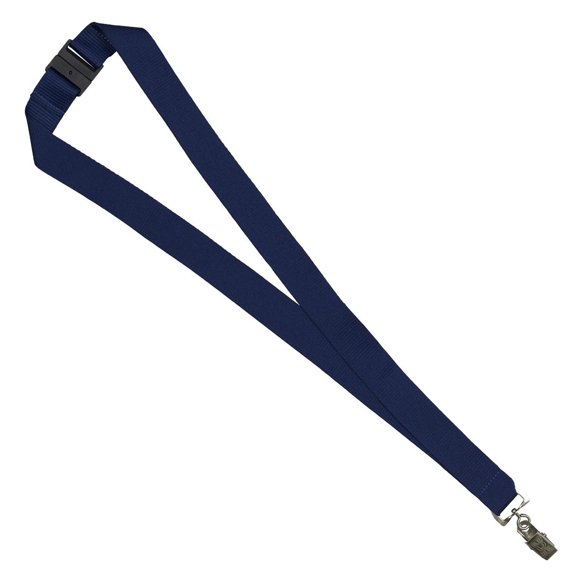 "OWEN" 1" Blank Lanyard with Breakaway Safety Release Attachment - Bulldog Clip 1