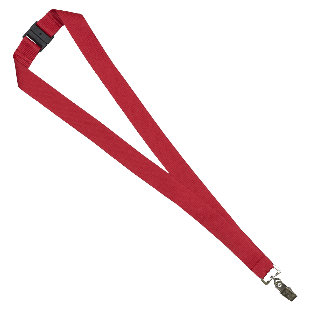 "OWEN" 1" Blank Lanyard with Breakaway Safety Release Attachment - Bulldog Clip 1