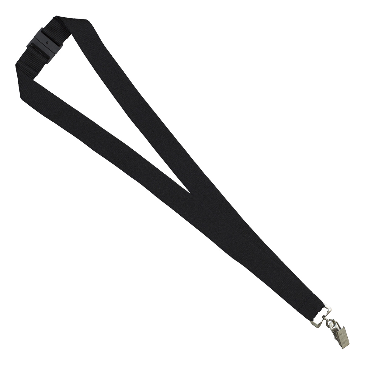 "OWEN" 1" Blank Lanyard with Breakaway Safety Release Attachment - Bulldog Clip 1
